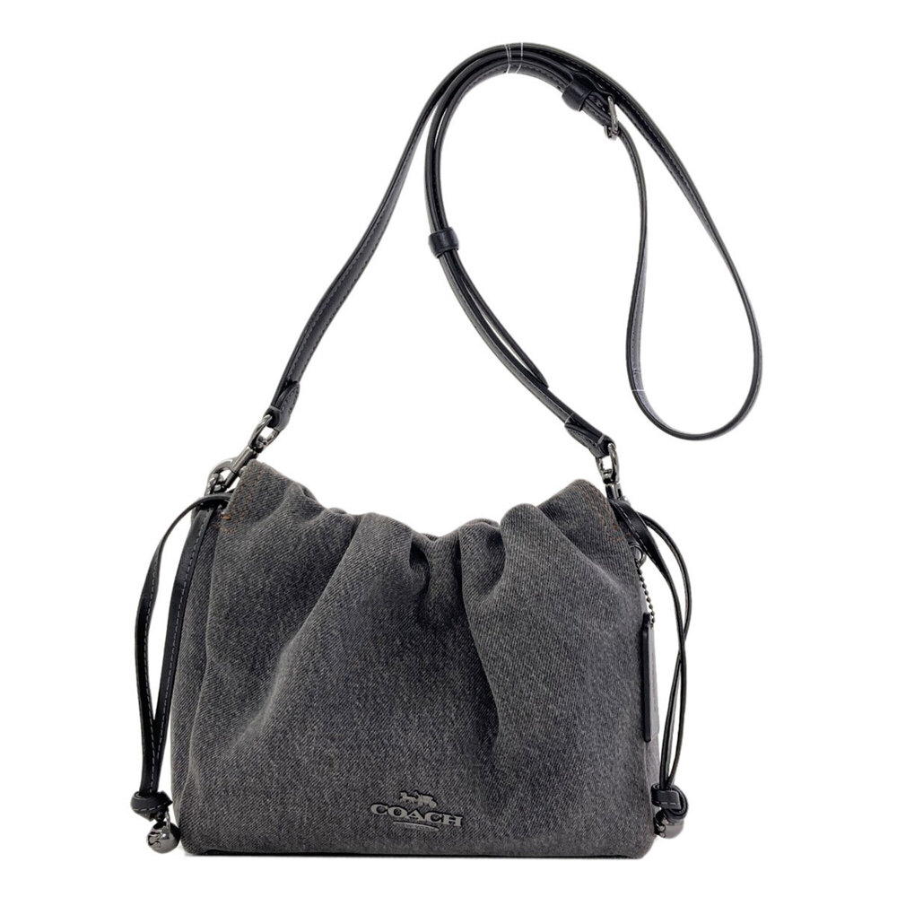 Coach CAK36 Faye Drawstring Shoulder Bag, Denim, Women's COACH